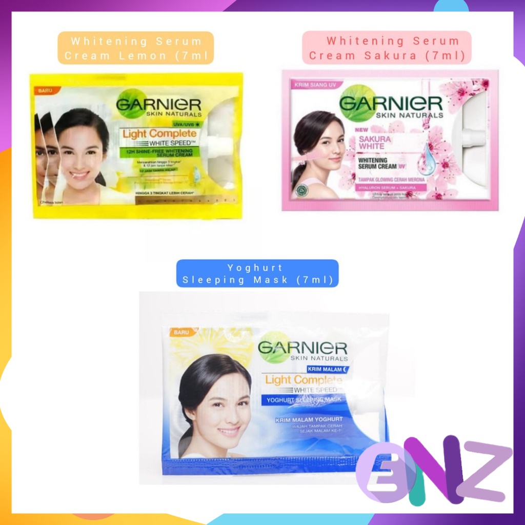 ENZ ®  Garnier Bright Complete / Light Complete / Sakura White  Whitening Serum / Garnier Sachet / Garnier Serum 2001