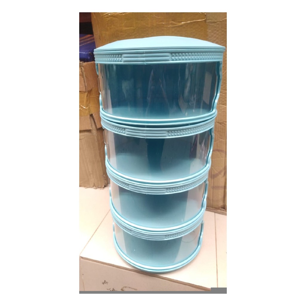 WARNA Tudung Saji 4 Susun Warna Food Cover Rak Makanan 4 Tingkat