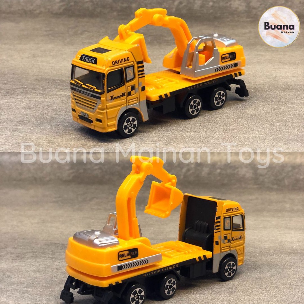 DIECAST METAL TRUCK SERIES 1:64 MAINAN MOBIL MOBILAN ANAK TRUK BEKO KONSTRUKSI