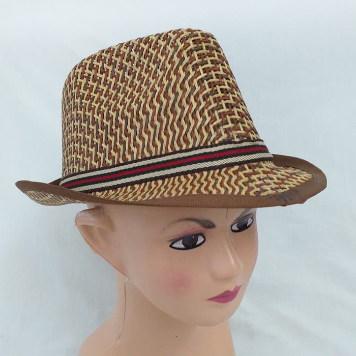 Topi Fedora Panama Anyam/Topi Floppy Pantai Hat Anak/Topi Summer