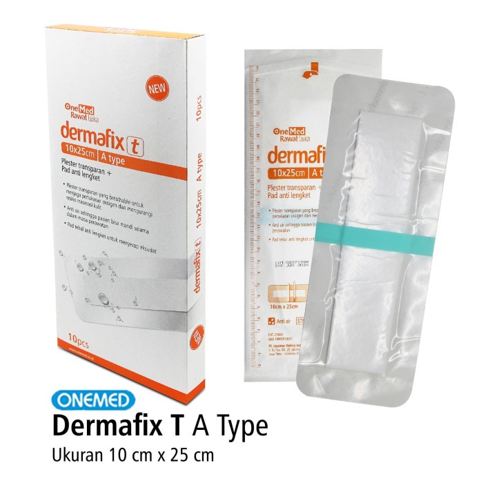 Plester Dermafix T 10cmx25cm Type A Box Isi 10 pcs Onemed OJ