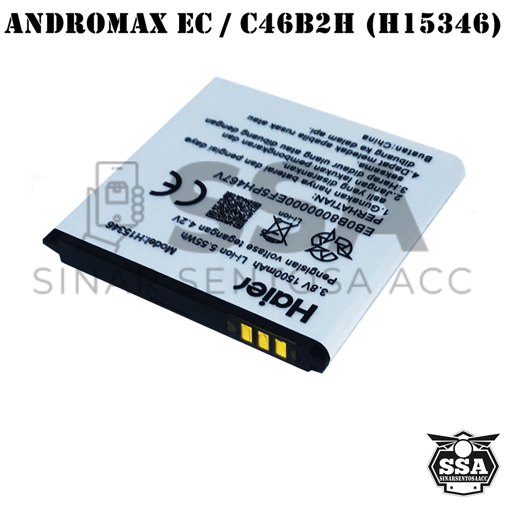 Baterai Original Andromax EC 4G LTE H15346 C46B2H OEM Batre Batrai Batrei Battery Ori HP Batu Batere Garansi Murah Awet