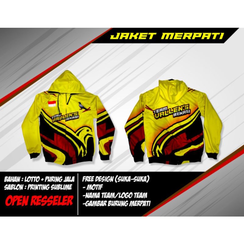 JAKET JERSEY MERPATI BALAP / JAKET JERSEY BURUNG MERPATI / JAKET JERSEY MERPATI CUSTOM