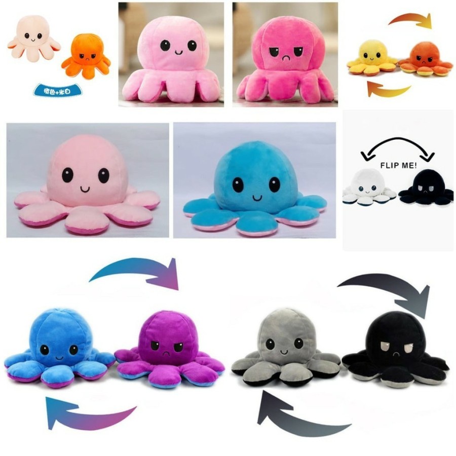 ZC-BONEKA GURITA BOLAK BALIK - BONEKA OCTOPUS - BONEKA GURITA VIRAL