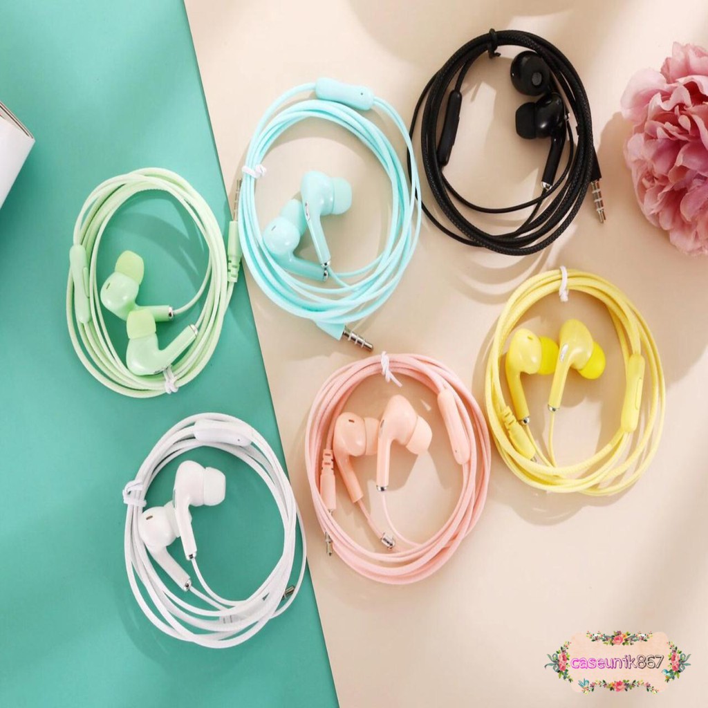 BM024 HEADSET HANDSFREE Hf earphone U28 MACARON MATE COLOR HIFI EXTRA BASS CS1138