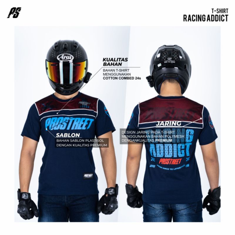 T-SHIRT PROSTREET RACING ADDICT AMERICAN