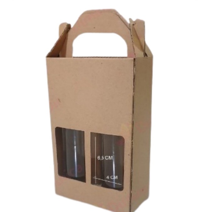 (10 Pcs)Dus Botol 250 ml isi 2 Kotak Kemasan Botol kale box dus Jinjing Botol Kale Packaging Minuman