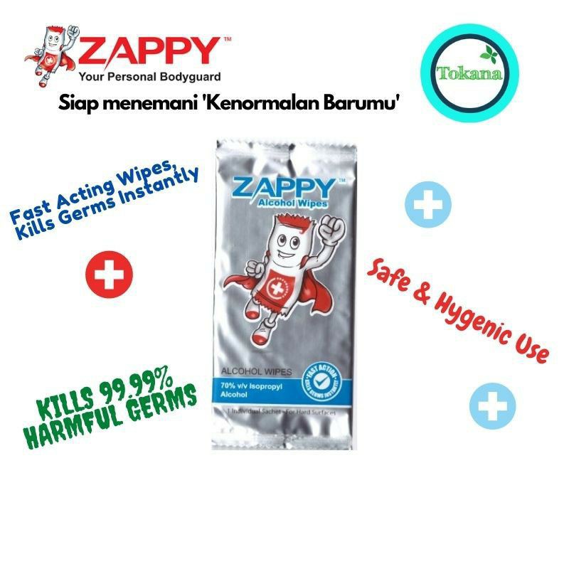 Zappy Alcohol & Ultimate Wipes (Tissue Basah 70% Alkohol & Antiseptic dan Antibacterial)