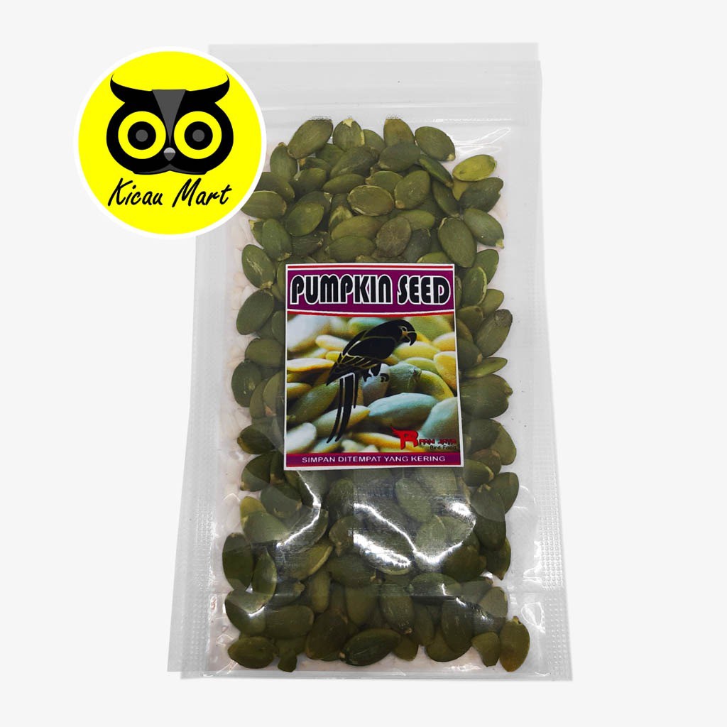 PUMPKIN SEED BIJI LABU IMPORT ORGANIC CEMILAN PAKAN BURUNG LOVEBIRD PARKIT KENARI PARROT PUMSRF