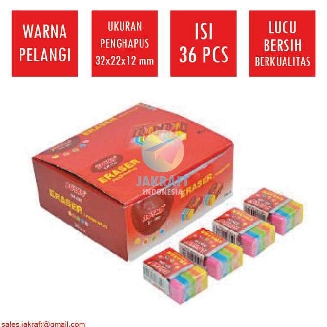 

PENGHAPUS PENSIL PELANGI JOYKO ER-102 WARNA WARNI COLORFUL RUBBER LUCU