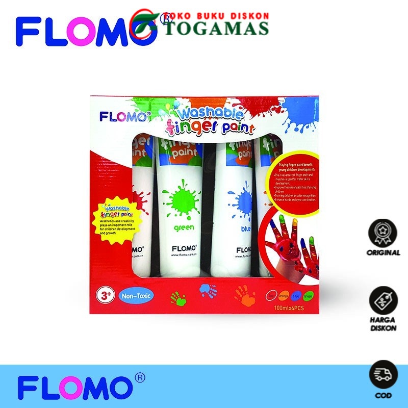

Flomo Finger Paint Set Regular Colors