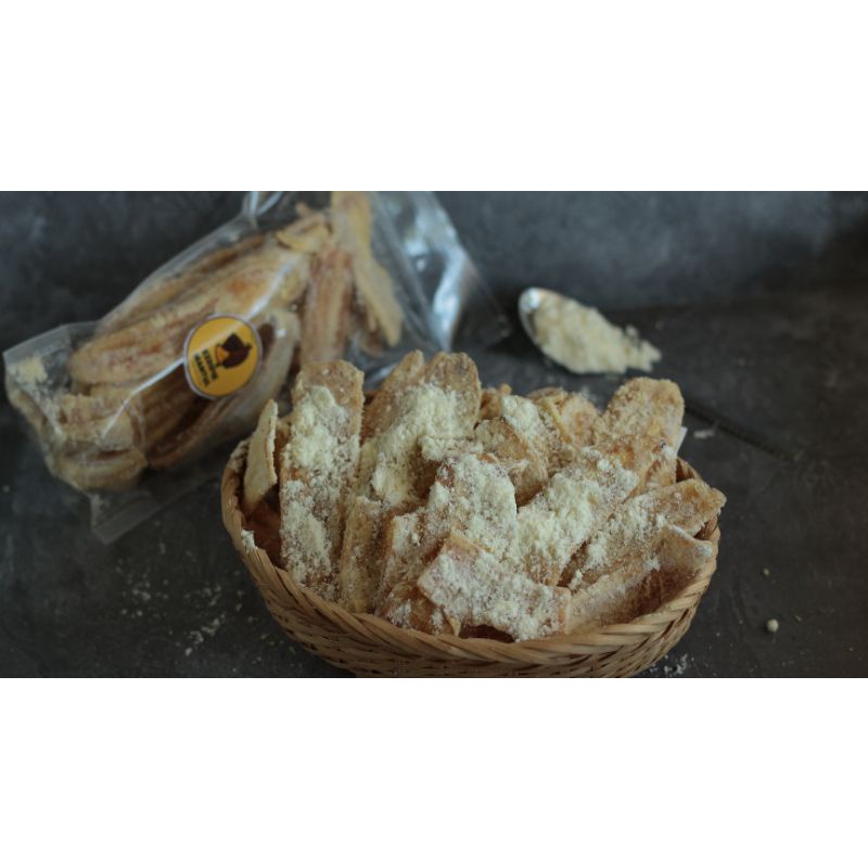 

Keripik Pisang Tanduk rasa susu permenkaret 100gram termurah!!
