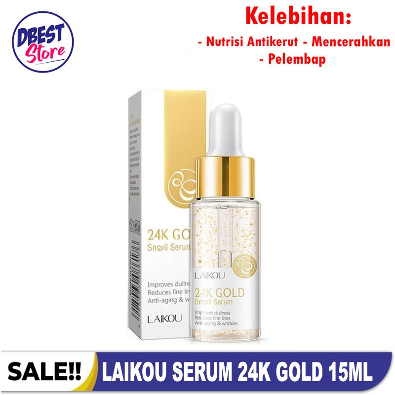 [ BAYAR TEMPAT ] LAIKOU SERUM 24K GOLD /SERUM SIPUT MENGENCANGKAN WAJAH ANTI KERIPUT