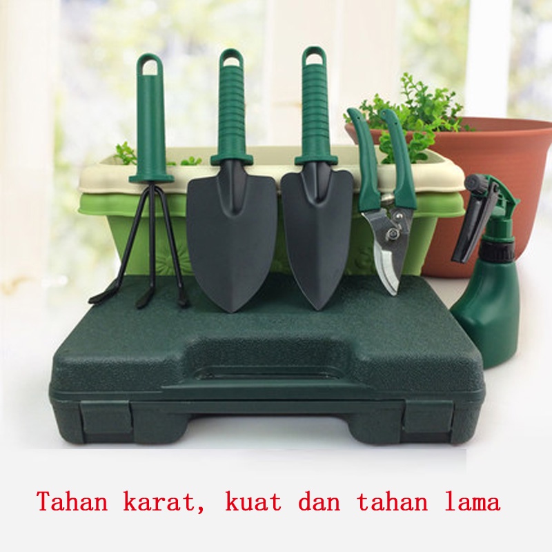 Alat Berkebun Kebun Taman Tanaman Sekop Set Garden Tool 10 pcs Dengan Koper