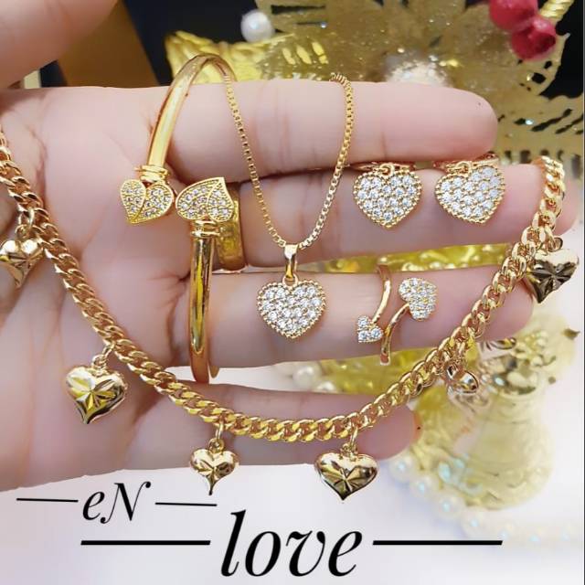 Xuping Set perhiasan lapis emas 24k 0219