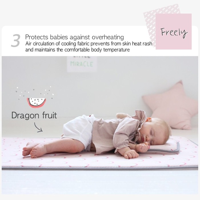 Alas Tidur Bayi Cool Mat Dragon Fruit