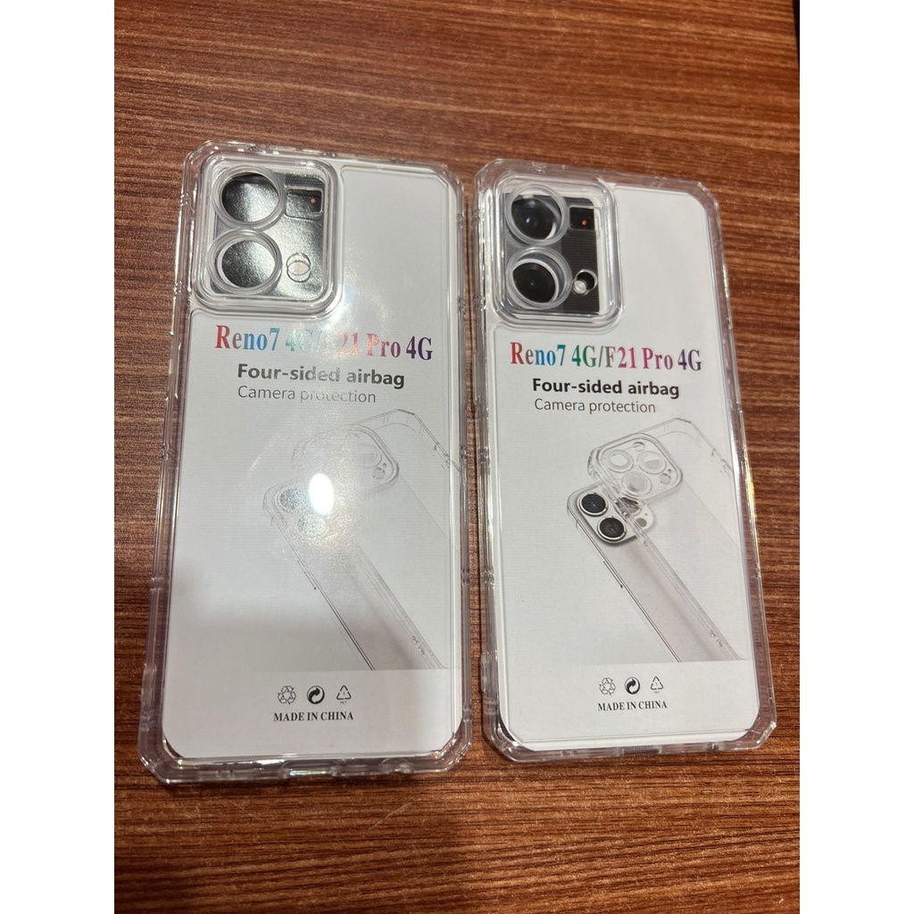 Case AirBag Super Clear Oppo Reno 6 7 8 4G A15 A54 A74 A55 4G A5S A7 A12 A3S ANTI JAMUR Full Protection Camera