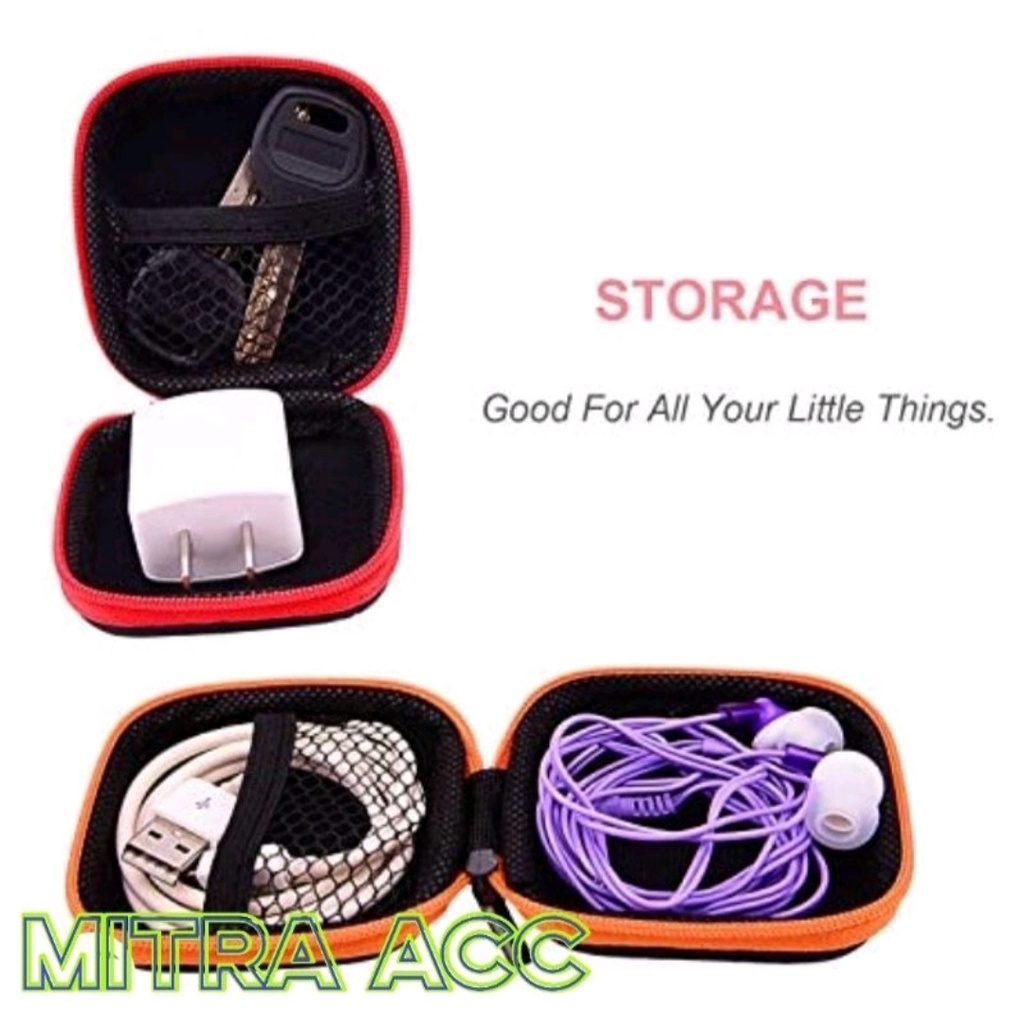 Kotak Pouch Penyimpanan Charger Headset Kabel Kunci Tempat Asesoris Hp