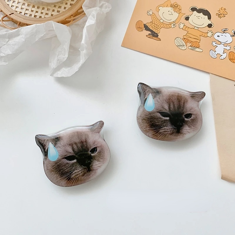 Ins Ring Holder Hp Bentuk Kucing Lucu Gaya Korea Untuk iphone / Samsung / Xiaomi / Huawei