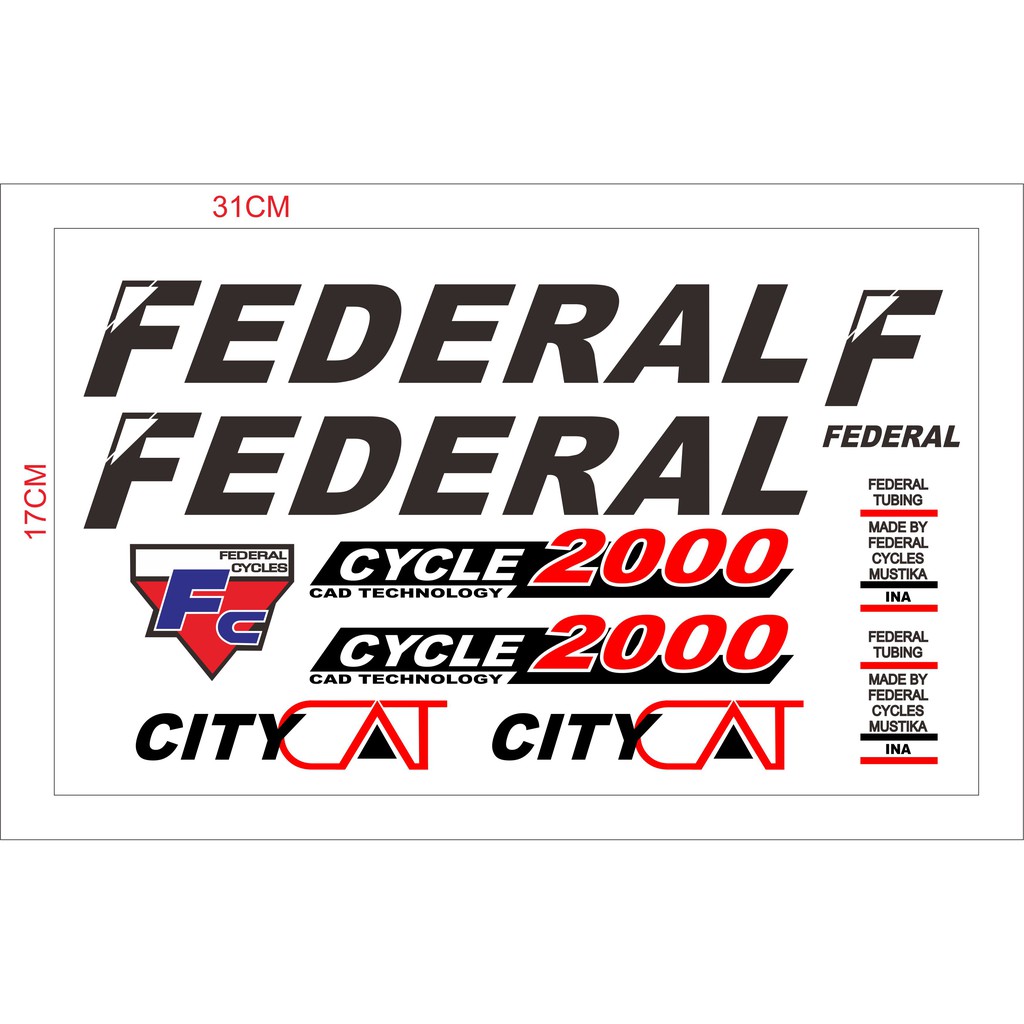 sticker cutting frame sepedah federal 2