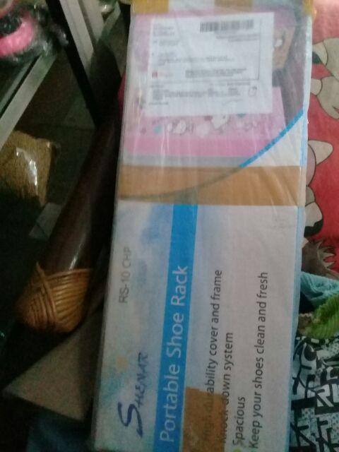 Rak Sepatu Portable/ Tirai/ Karakter/ Kartun/ Anak/ Rak Susun/ Rs 10 Chp , Shenar