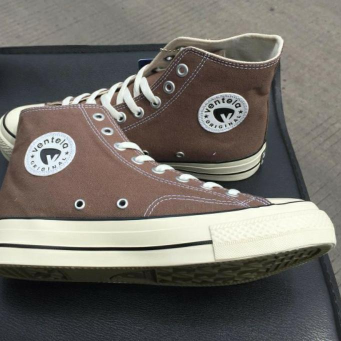 3.3 Sepatu Ventela 70s Black Natural Charcoal Brown Coklat Low & High Original #012