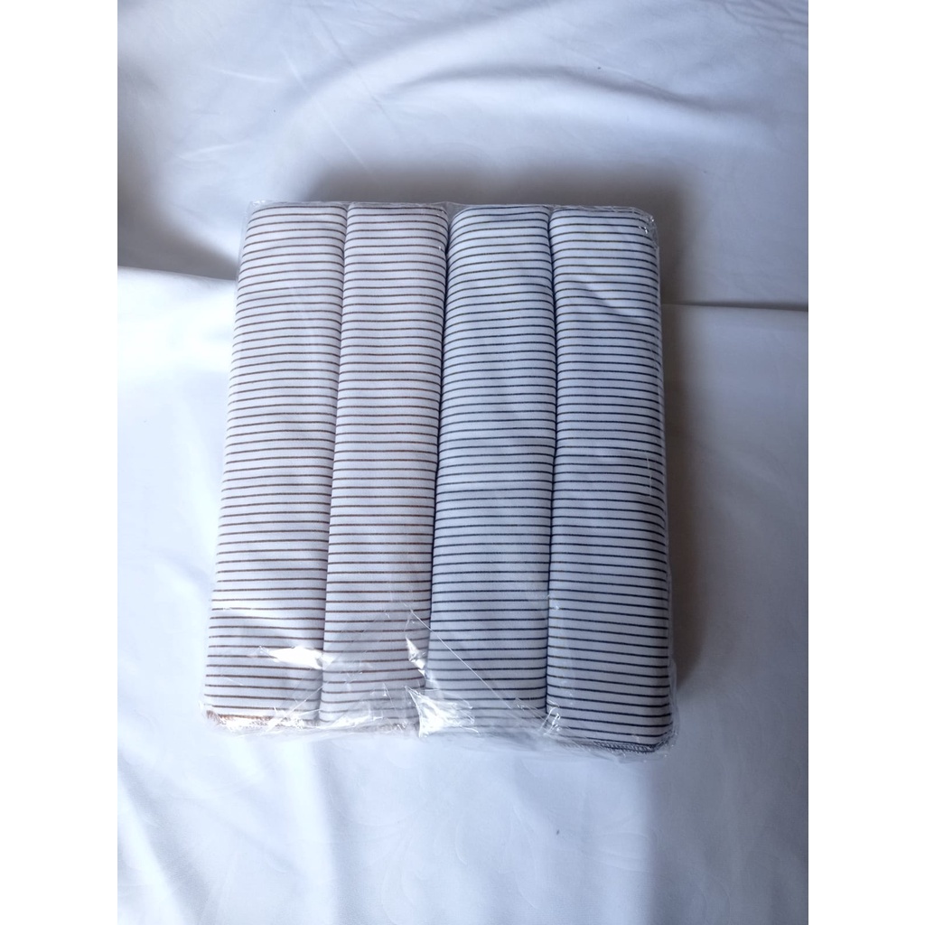 NOVA | BEDONG BAYI ANAK ISI 4 PCS MOTIF GARIS STRIPED COKLAT HITAM 90 x 110 cm