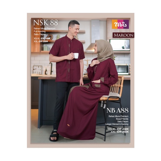 COUPLE 88 NIBRAS 2021 MAROON