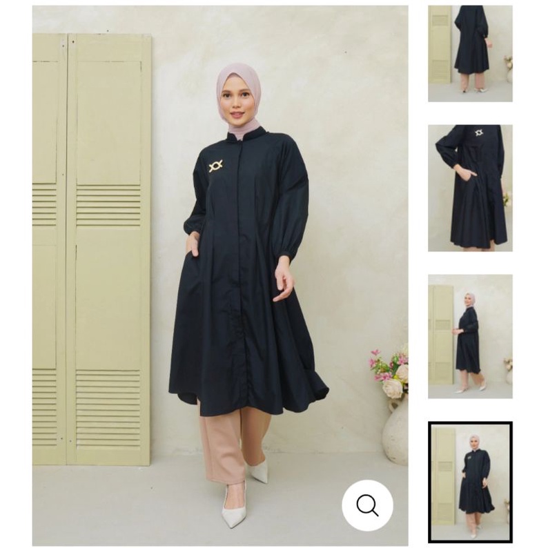 Sale... Evelyn Midi Dress Black By wearing klamby