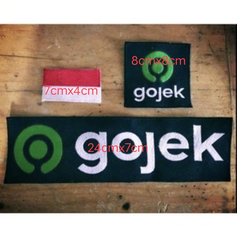 bordir logo gojek logo ojol logo bordir 1 set 3mcm logo murah bordir murah meria