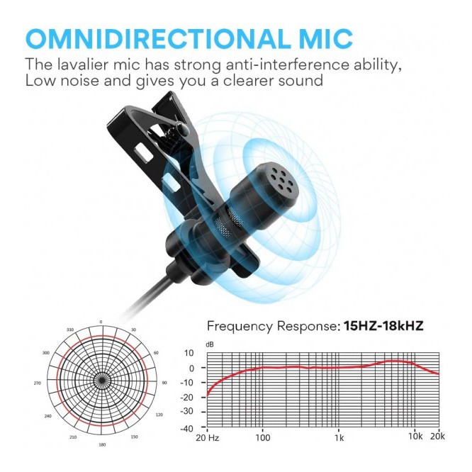 Maono AU-100 Lavalier Microphone | Maono AU100