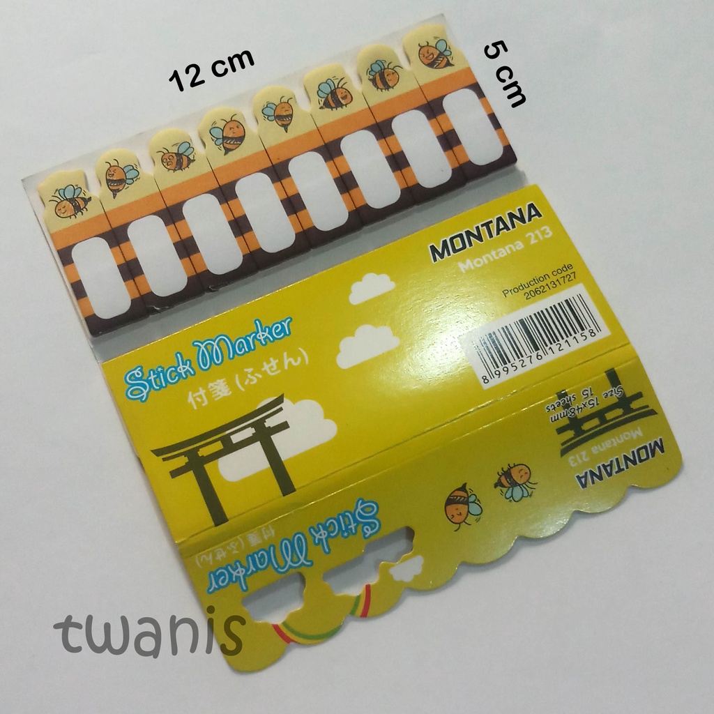 

PEMBATAS BUKU KERTAS STICK MARKER MONTANA GAMBAR LEBAH MONTANA-213