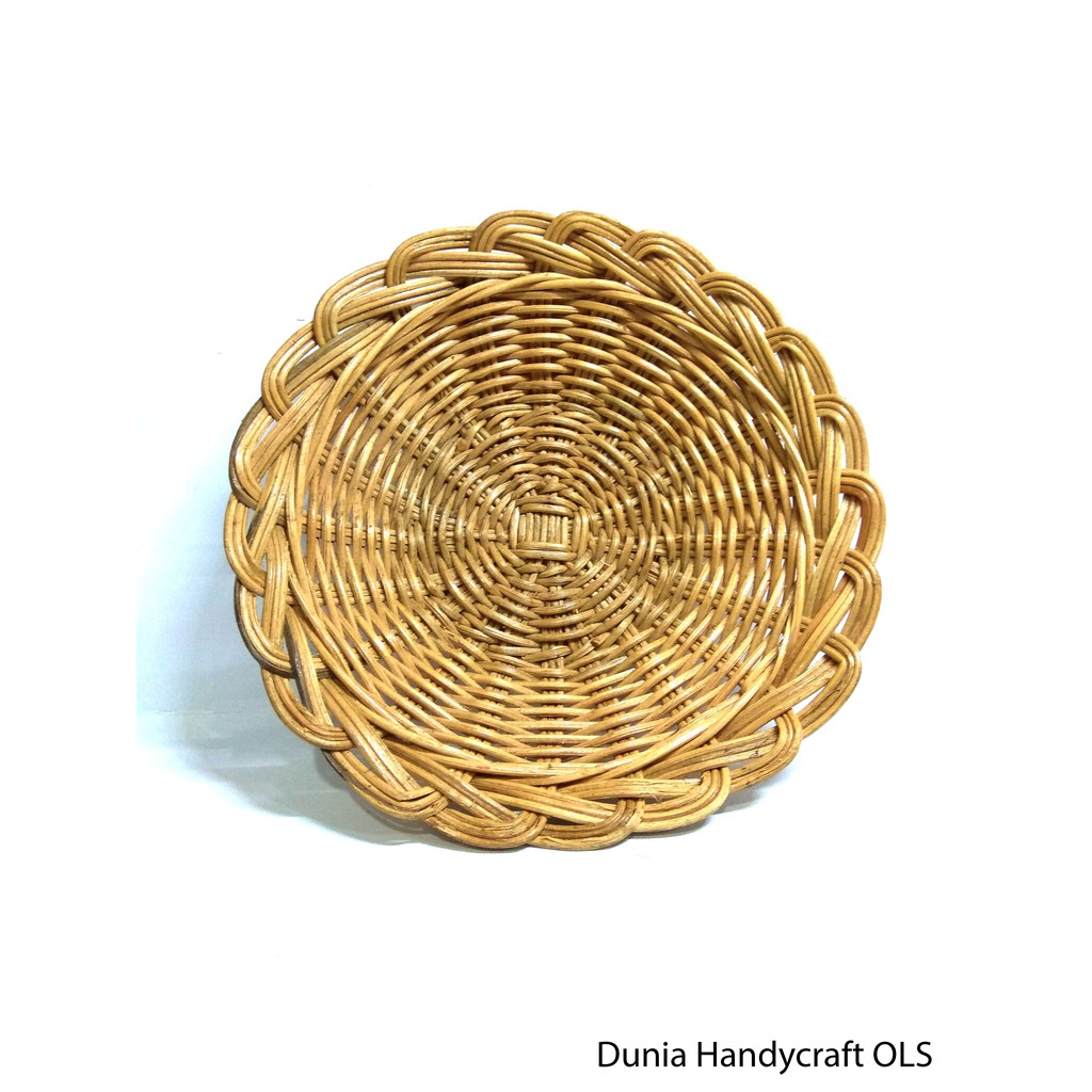 Piring Hias Rotan - Piring Handcraft - Bahan Kerajinan Tangan