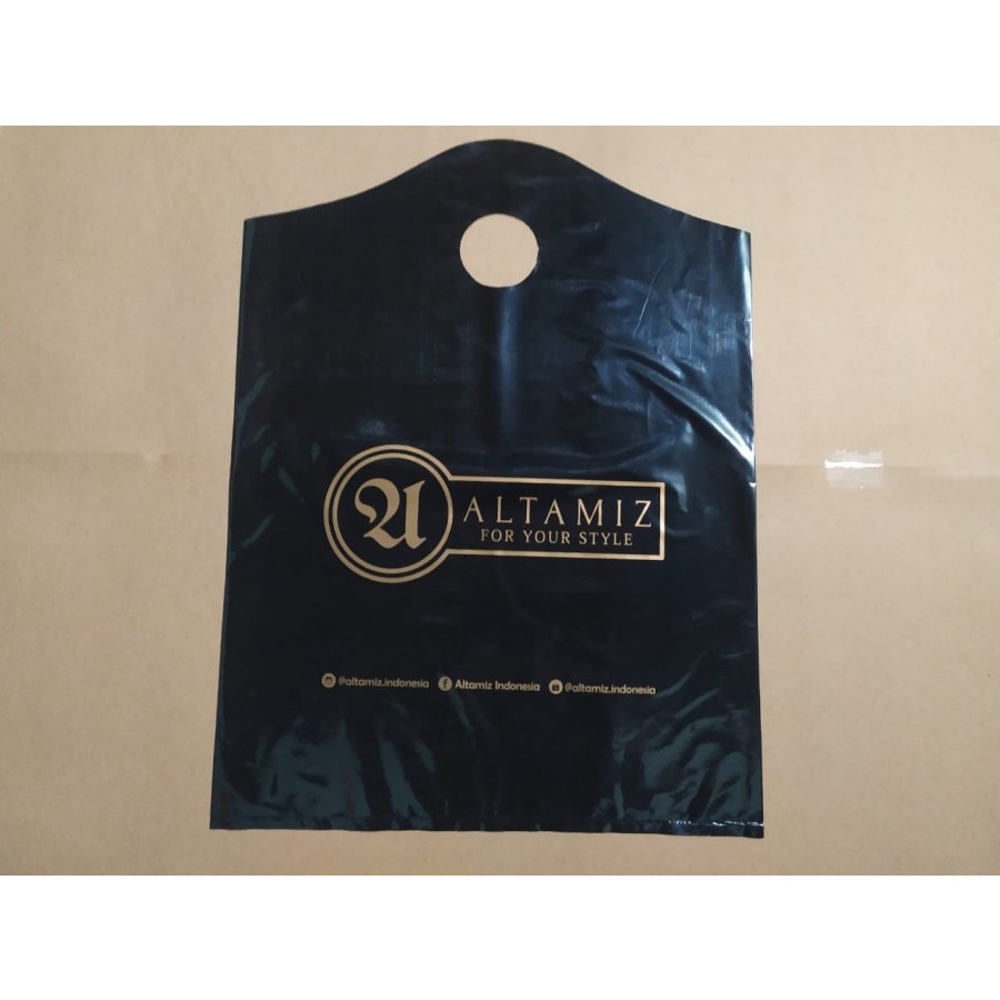 Plastik Sablon Size 30x41 Model Plong Gunung Bahan PE Custom Sablon