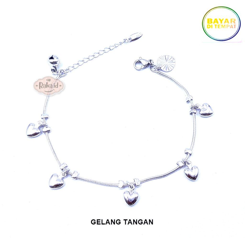 Raka Acc - Gelang Tangan Dewasa Love Love Belut Xuping Gold &amp; Silver Perhiasan Wanita 257