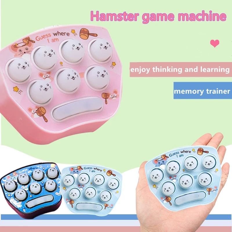 Creative Funny Children's Hand-held Learning Toys Game Machine / Mini Puzzle Hit Gophers Memory Training Game / Portable Educational Novelty Toys Stress Reliever Toys