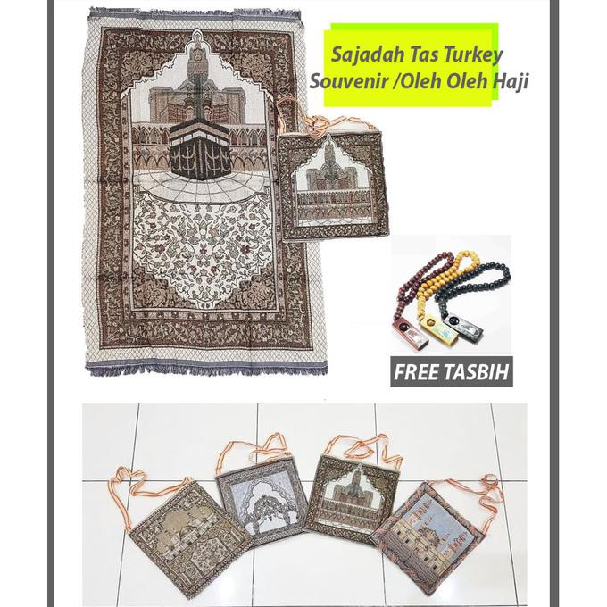 SAJADAH TAS TURKEY /SOUVENIR SAJADAH /OLEH OLEH HAJI TERLARIS