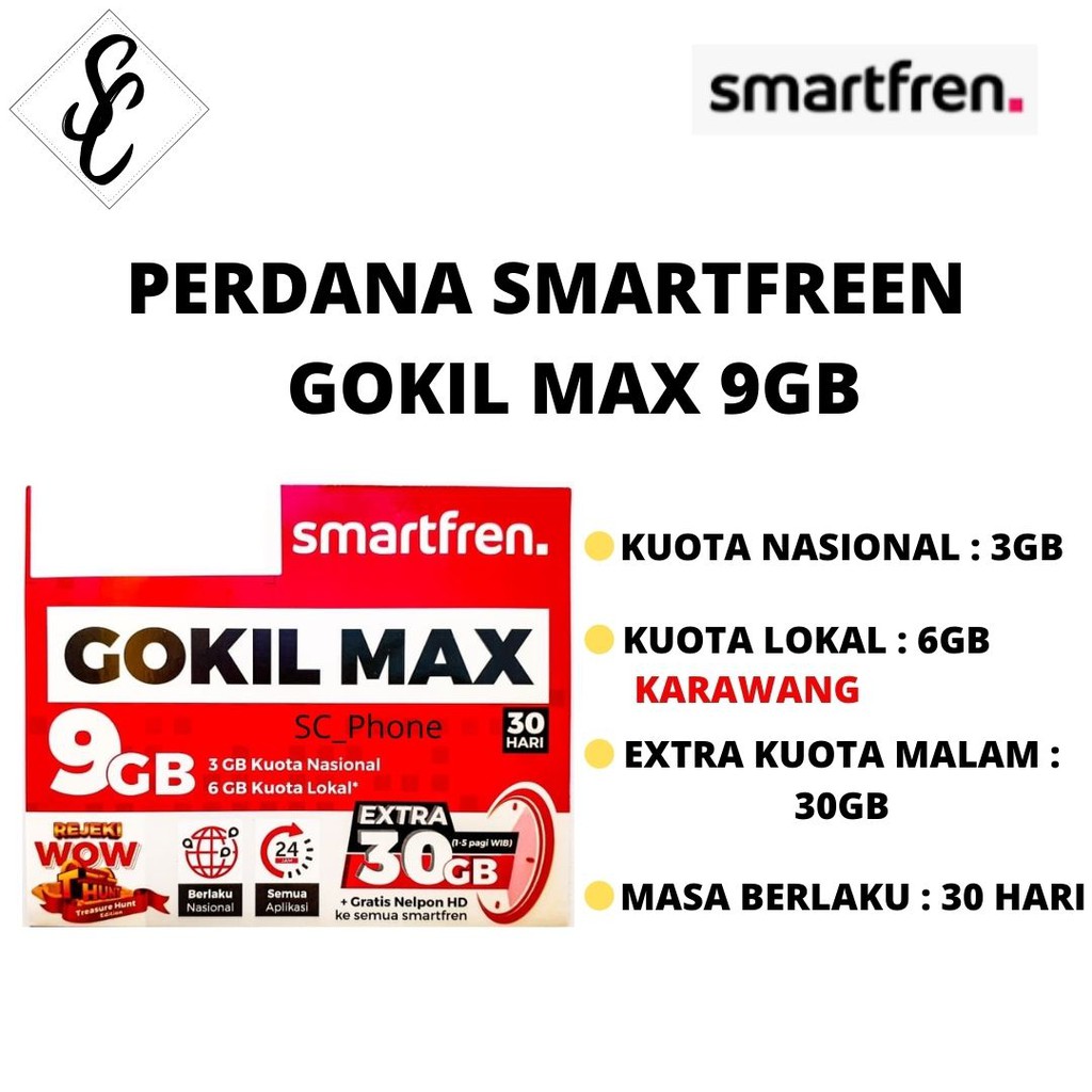 PERDANA SMARTFREN GOKIL MAX 9GB