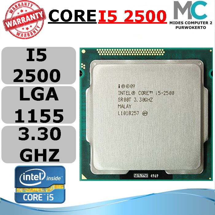 Processor Intel LGA 1155 Core I5 2500 3.30 Ghz