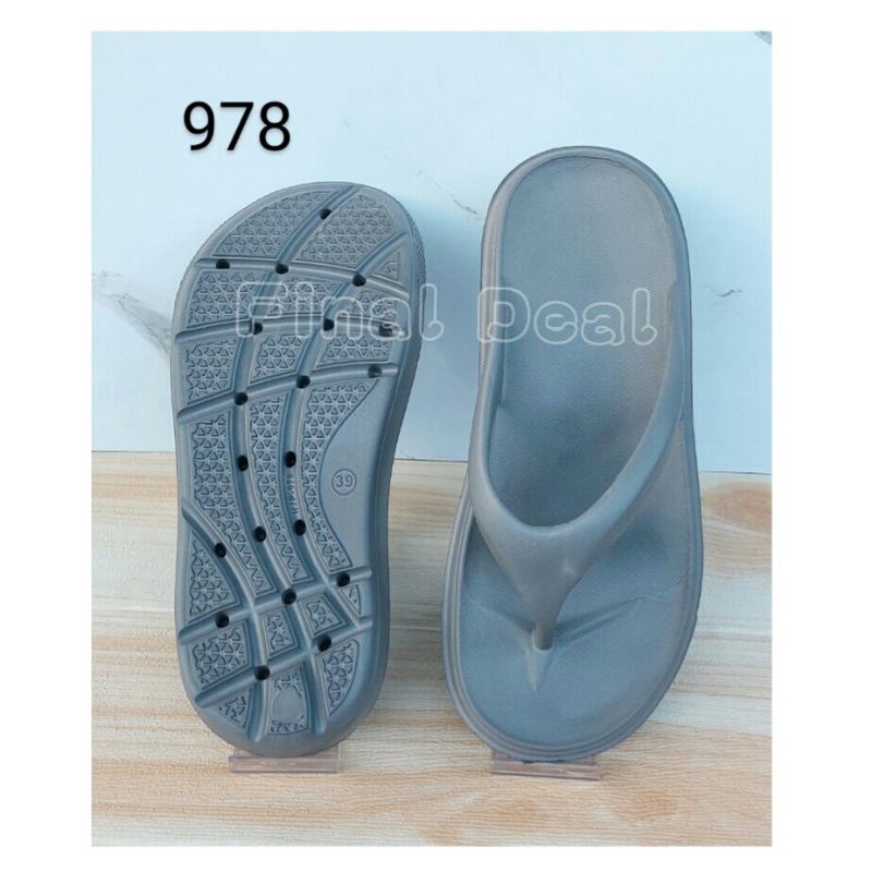 Sandal Jepit Karet Pria Wanita Flip Flop Sendal Rumah, Sandal Pantai Casual 978