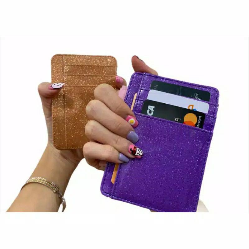 CARD HOLDER GLITTER SLIM WALLET MURAH DOMPET