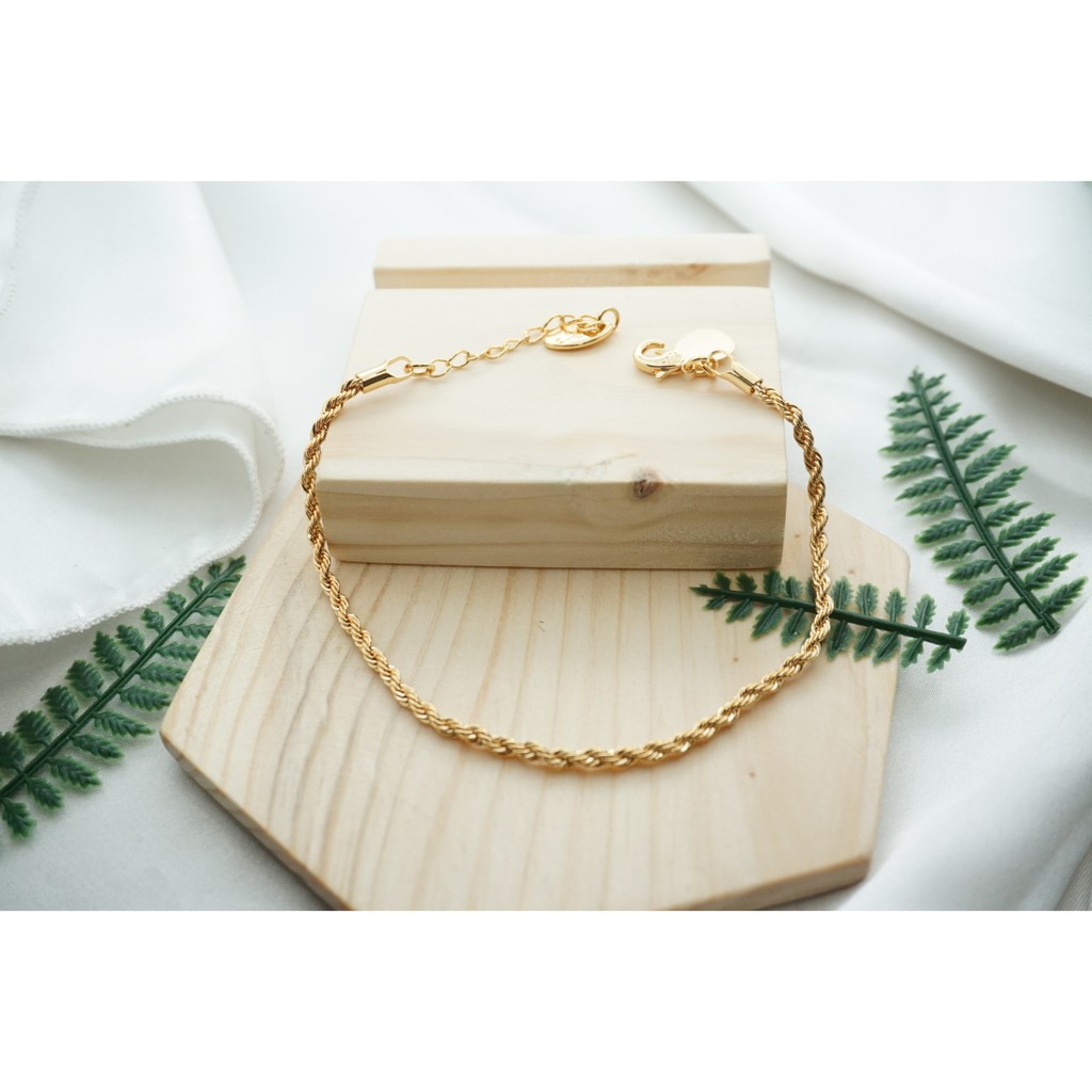 Gelang Yaxiya Xuping Lapis Emas Rantai Polos GA-0045