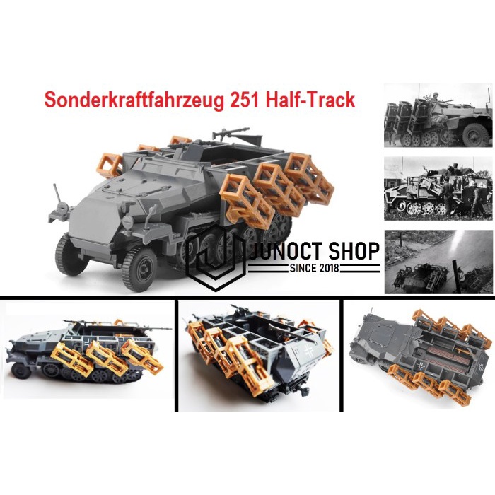 MODEL KIT SONDERKRAFTFAHRZEUG SD KFZ 251 HALF-TRACK ARMORED 1:72 1:75