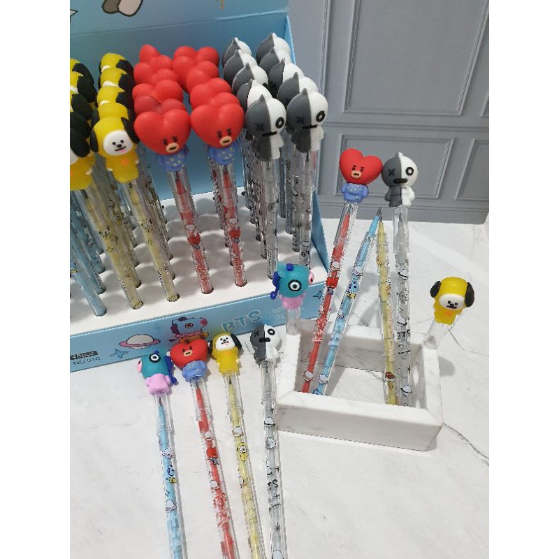 

RB (48pc/56pc) Pensil Lantu Susun/Pensil Susun Karakter/Pensil Cabut/LANTU 1 Box Besar