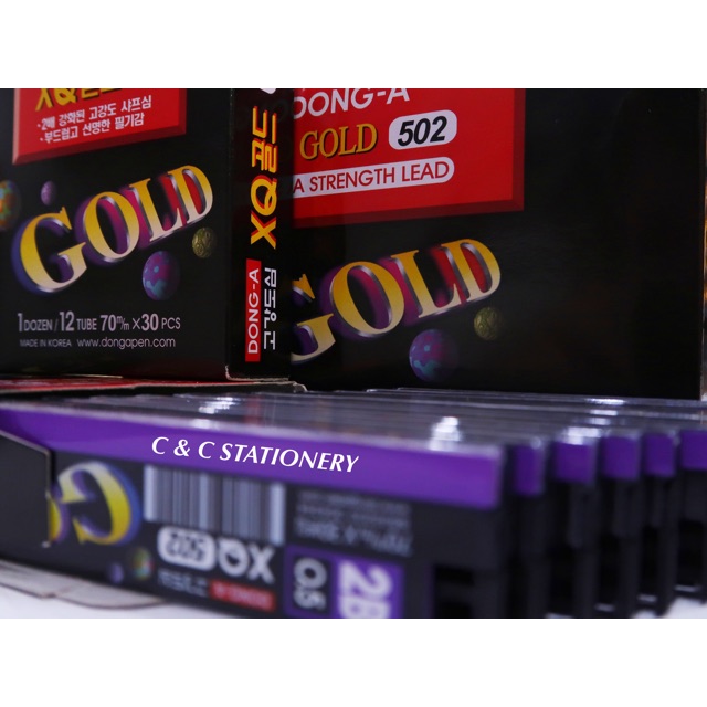 

Pensil Lead | Refill / Isi Pensil Mekanik 0,5 mm 2B Dong A Gold XQ 502