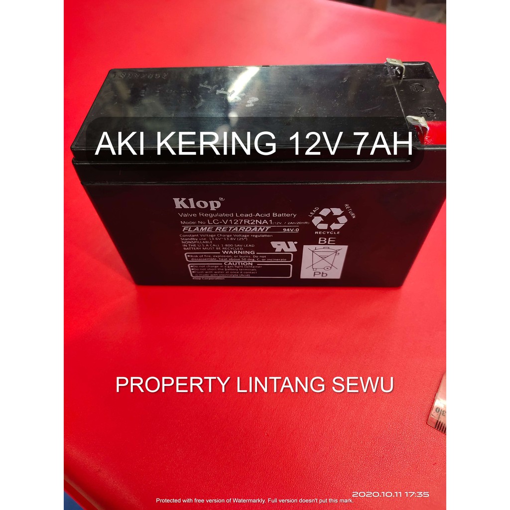 BATERAI Aki Kering Accu Kering 12 v 12 volt 7.2 Ampere Aki UPS  aki emergency