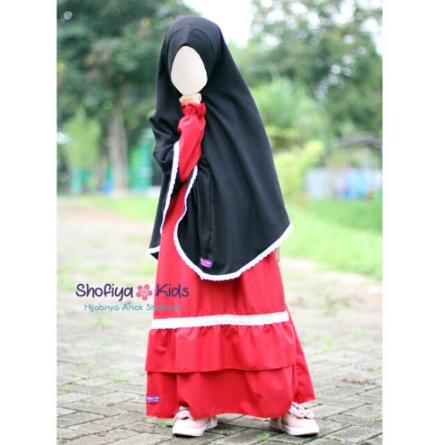Gamis Toyobo Remaja Warna Merah