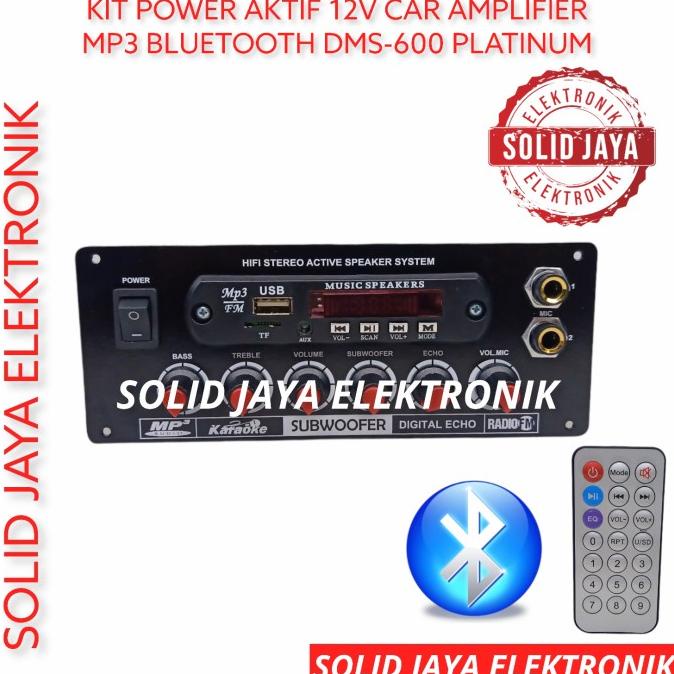 Kit Power Mobil 12 Volt 300 Watt Mp3 Subwoofer Car Amplifier Dms - 600