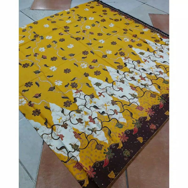 Kain batik soloan bunga zigzag