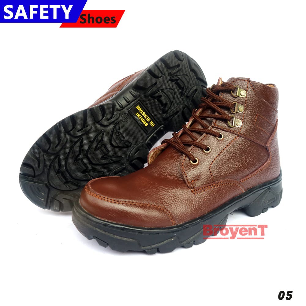 Sepatu Safety Pria Kulit Sapi High Quality 05C